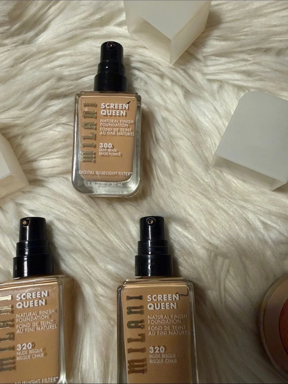 Milani Bundle Screen Queen Liquid Foundations & Blushes in Warm Beige and Rose